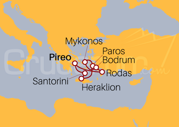 Itinerario Crucero Islas griegas con Turquia 2023