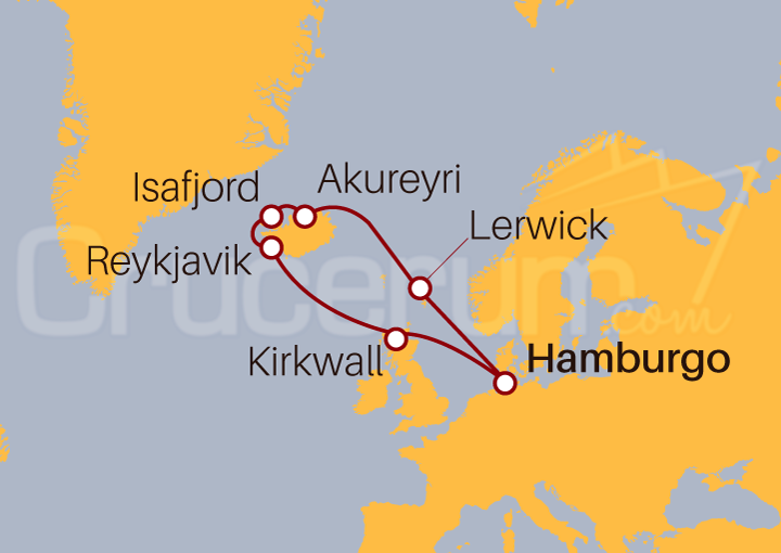 Itinerario Crucero Crucero desde Hamburgo 2023