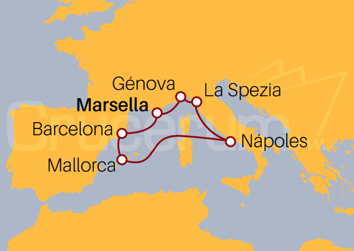 Itinerario Crucero Mediterráneo entre 2022 y 2023 II
