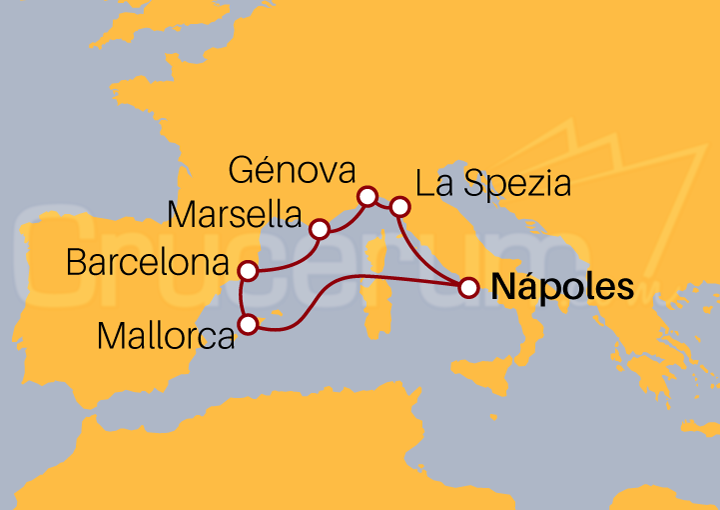 Itinerario Crucero Mediterráneo entre 2022 y 2023 III