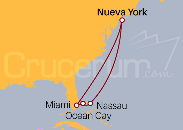 Itinerario Crucero Crucero Islas Bahamas desde Nueva York III 2023
