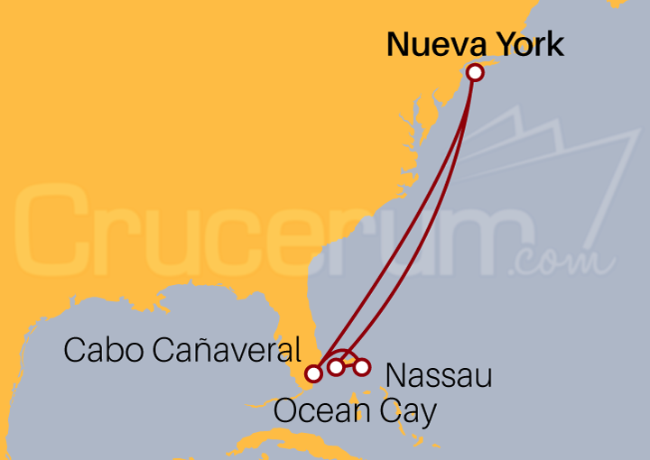 Itinerario Crucero Orlando y Bahamas desde Nueva York II