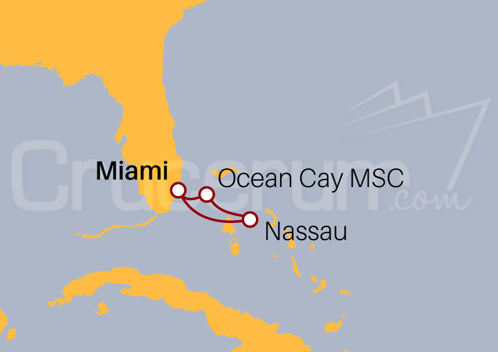 Itinerario Crucero Crucero Mini Islas Bahamas desde Miami 2022/23