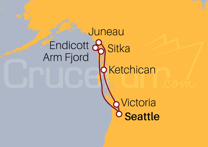 Itinerario Crucero Alaska 2023