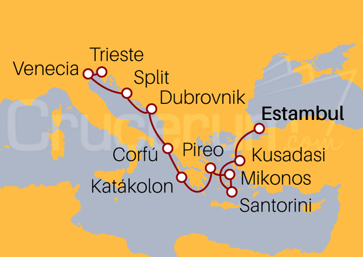 Itinerario Crucero De Estambul a Trieste