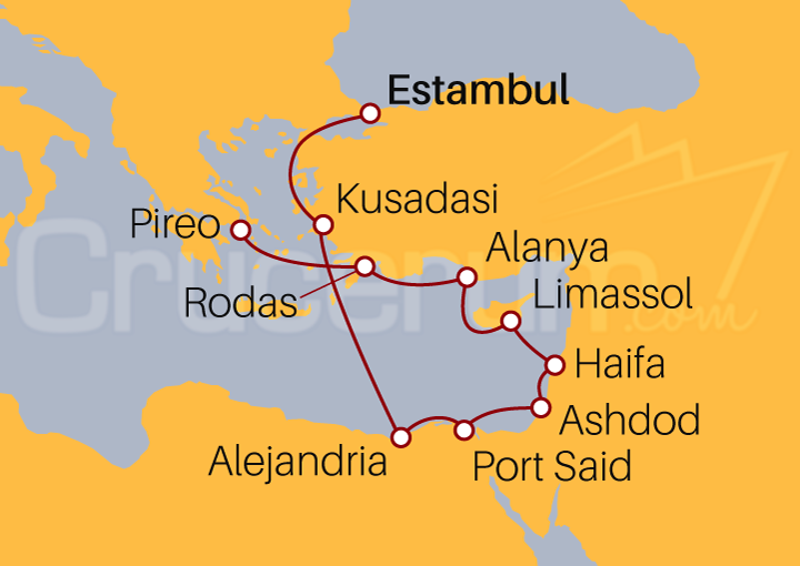 Itinerario Crucero De Estambul a Pireo