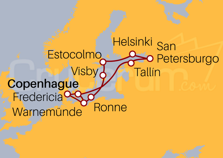 Itinerario Crucero Crucero desde Copenhague 2023