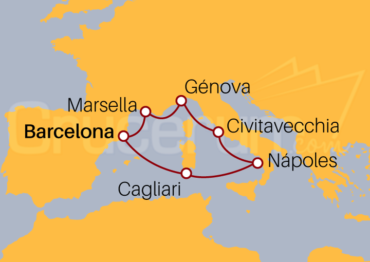 Itinerario Crucero Crucero Un Mar, Mil Historias 2023