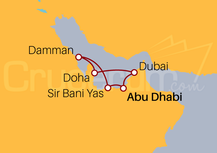 Itinerario Crucero Emiratos Árabes desde Abu Dhabi