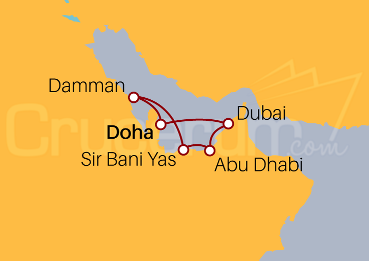 Itinerario Crucero Emiratos Árabes desde Doha
