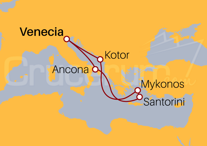 Itinerario Crucero Islas Griegas desde Venecia