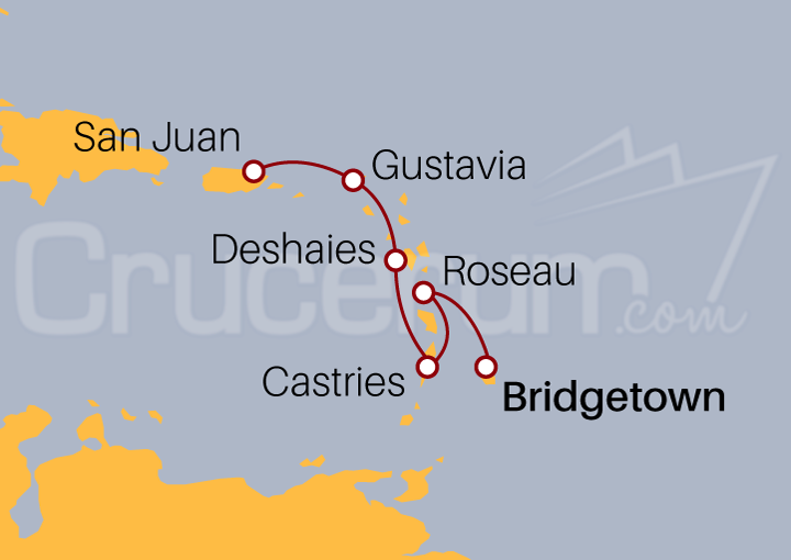 Itinerario Crucero Navegantes Caribeños y Refugios Remotos
