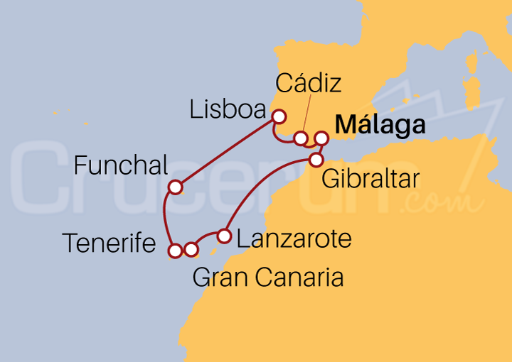 Itinerario Crucero Islas Canarias