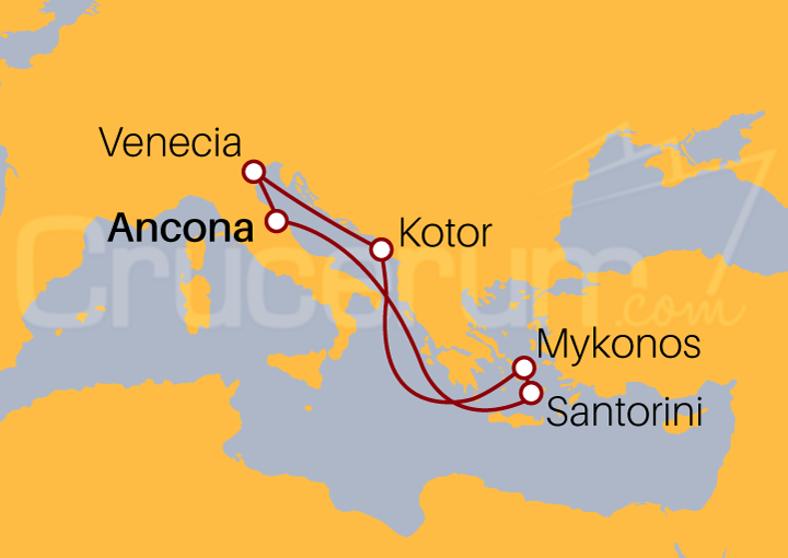 Itinerario Crucero Montenegro e Islas Griegas