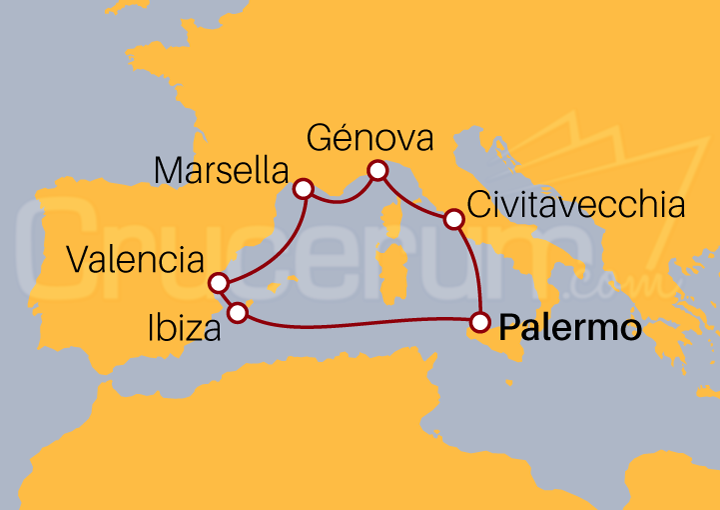 Itinerario Crucero Mediterráneo desde Palermo I