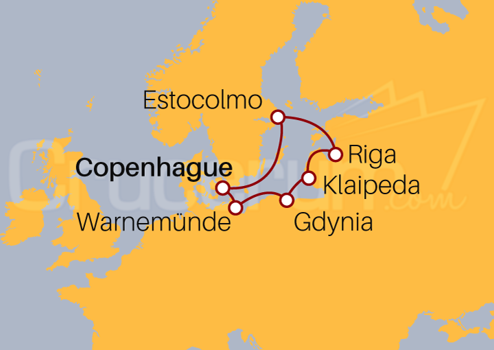 Itinerario Crucero Crucero Capitales Bálticas 2023