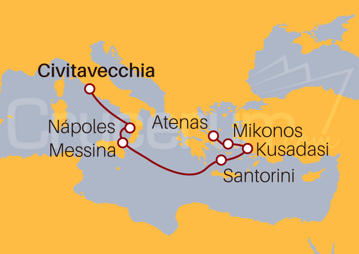 Itinerario Crucero De Roma a Atenas I
