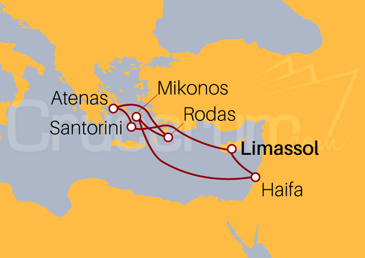 Itinerario Crucero Chipre, Islas Griegas e Israel