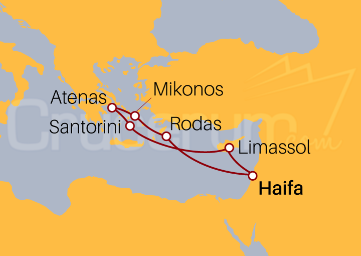 Itinerario Crucero Israel, Islas Griegas y Chipre