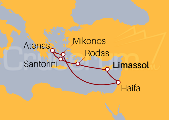 Itinerario Crucero Chipre, Grecia e Israel