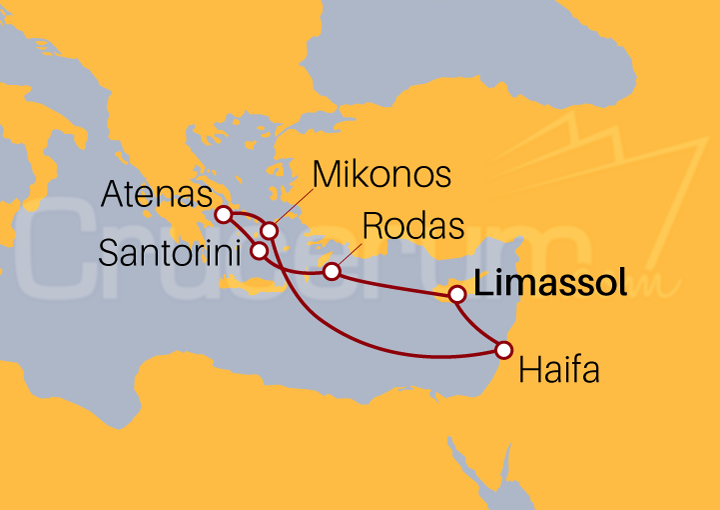 Itinerario Crucero Islas Griegas, Chipre, Turquía e Israel