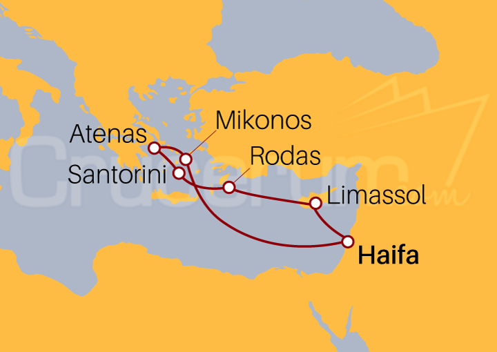 Itinerario Crucero Chipre, Grecia, Islas Griegas e Israel