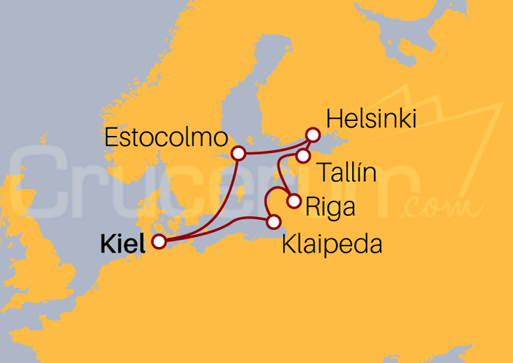 Itinerario Crucero Capitales Bálticas desde Kiel II