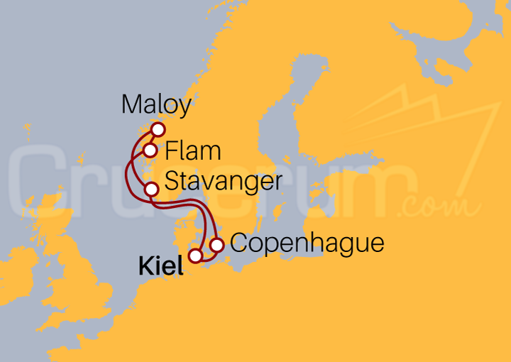 Itinerario Crucero Fiordos Noruegos II