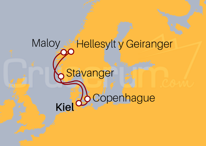 Itinerario Crucero Fiordos Noruegos III