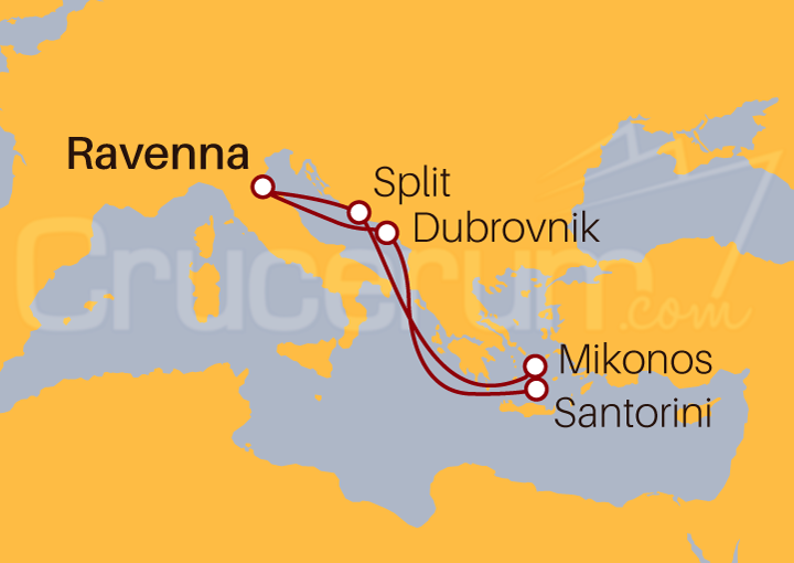 Itinerario Crucero Italia, Islas Griegas y Croacia