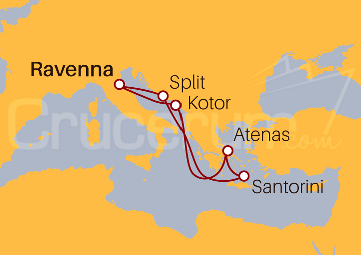 Itinerario Crucero Montenegro, Islas Griegas y Croacia