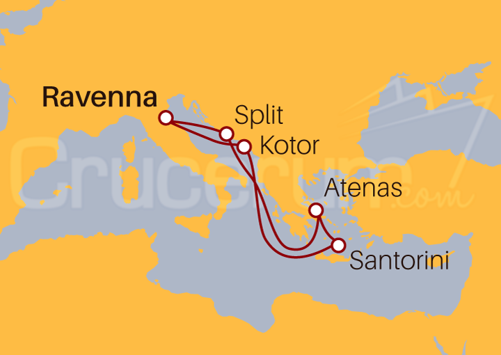 Itinerario Crucero Montenegro, Islas Griegas y Croacia I