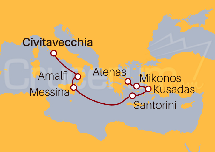 Itinerario Crucero De Roma a Atenas