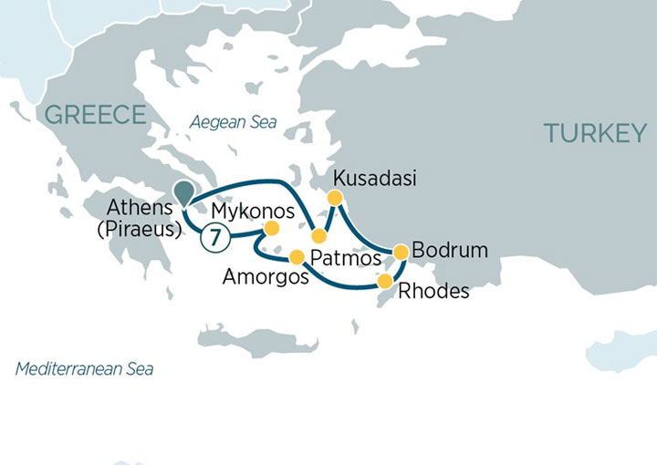Itinerario Crucero Islas Griegas y Costa Turca