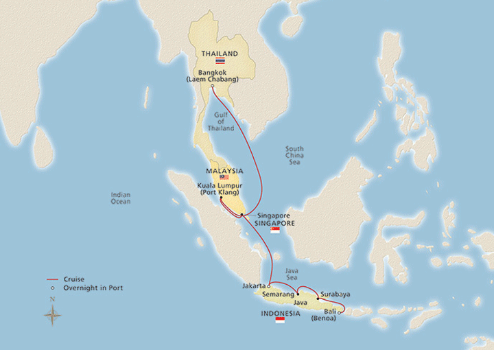 Itinerario Crucero De Bangkok a Bali