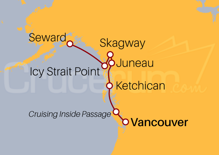 Itinerario Crucero Alaska
