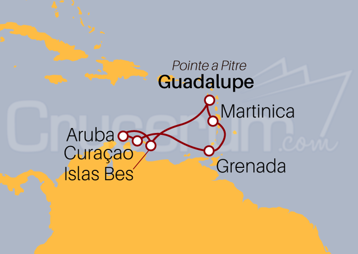 Itinerario Crucero Antillas Holandesas