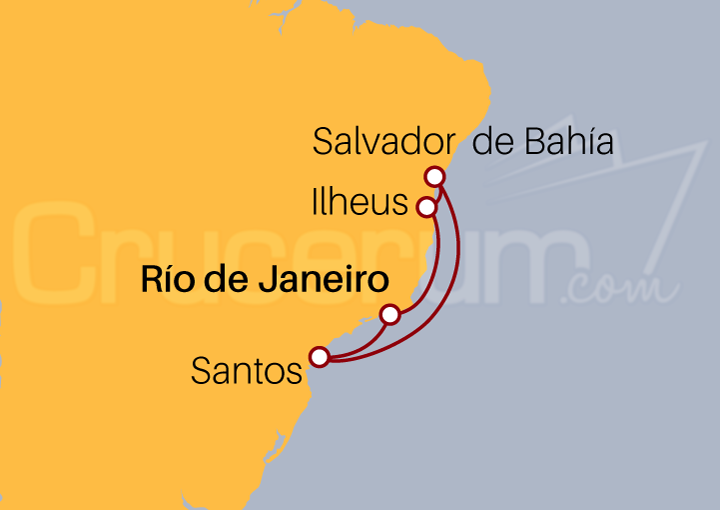 Itinerario Crucero Brasil