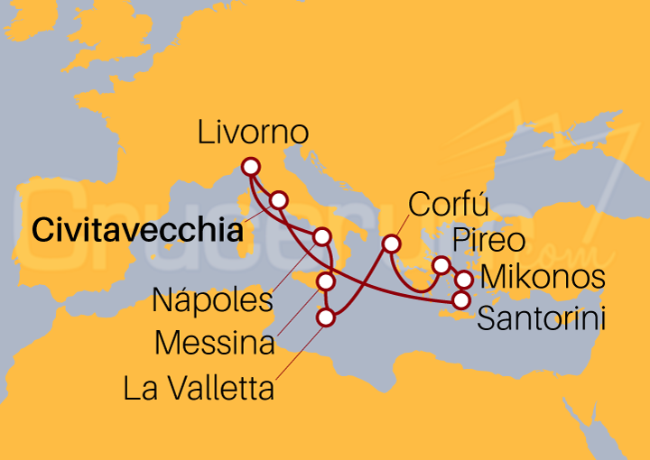 Itinerario Crucero Islas Griegas desde Roma I
