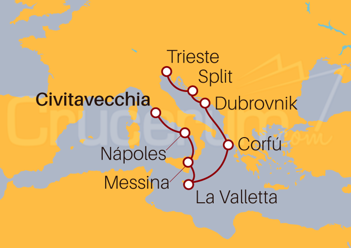 Itinerario Crucero De Roma a Trieste I