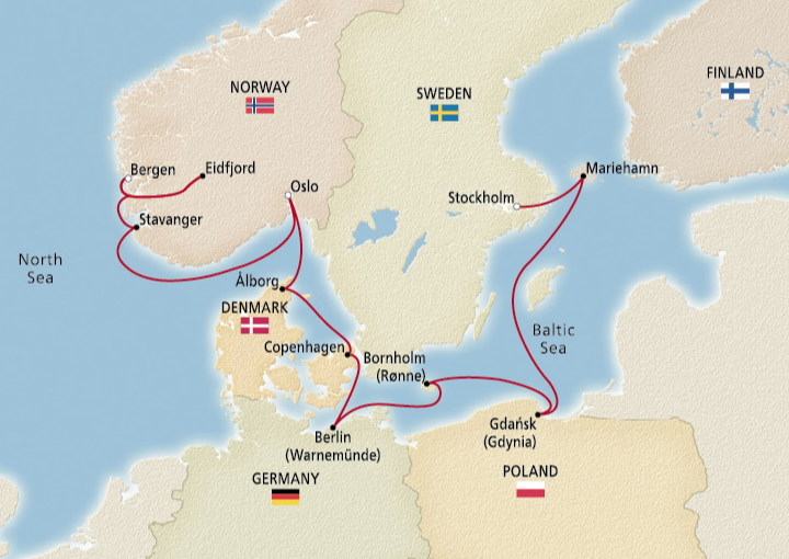 Itinerario Crucero Norte de Europa desde Estocolmo