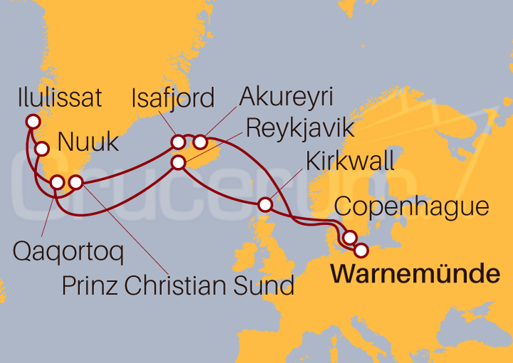 Itinerario Crucero Gran Islandia y Groenlandia