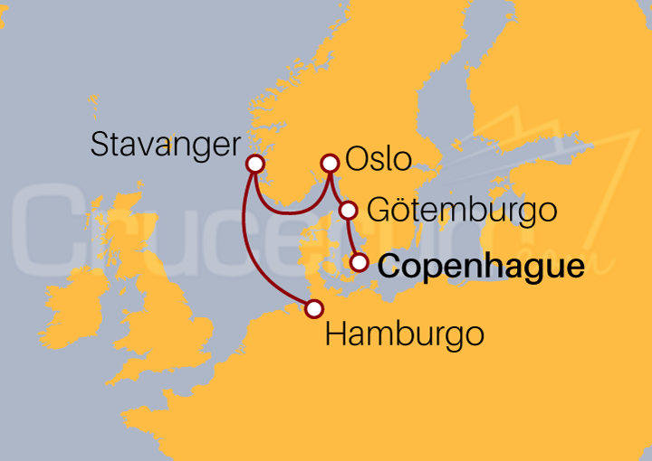 Itinerario Crucero Del Diseño Danés al Estilo Hanseático