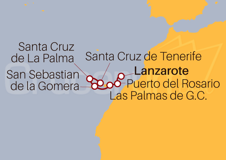 Itinerario Crucero Canarias, la Eterna Primavera en Navidad