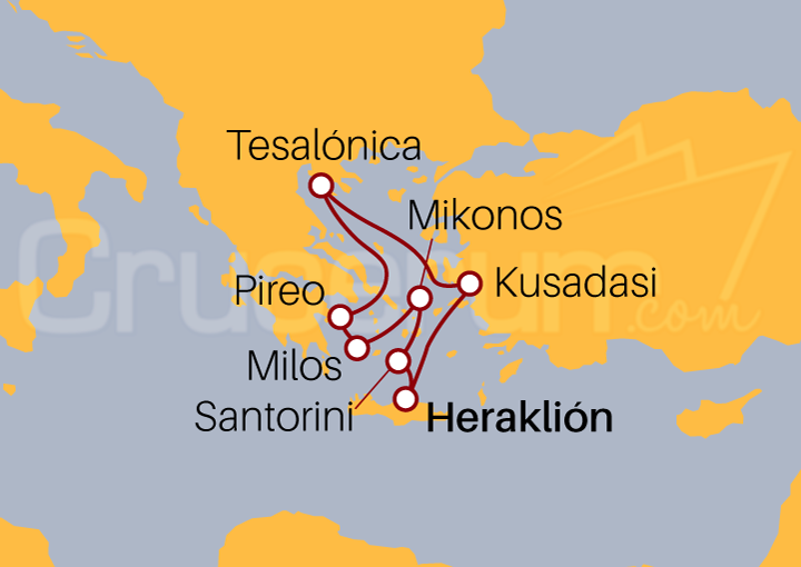 Itinerario Crucero Islas Griegas y Turquía I