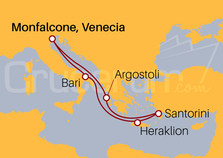 Itinerario Crucero Islas Griegas desde Monfalcone I