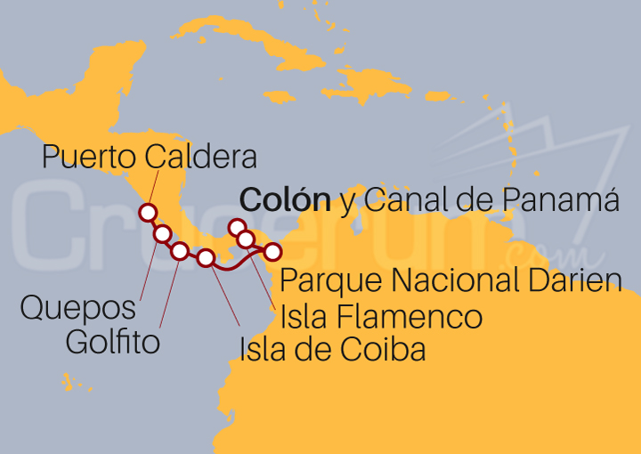 Itinerario Crucero De Panamá a Costa Rica