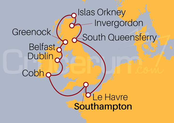 Itinerario Crucero Islas Británicas