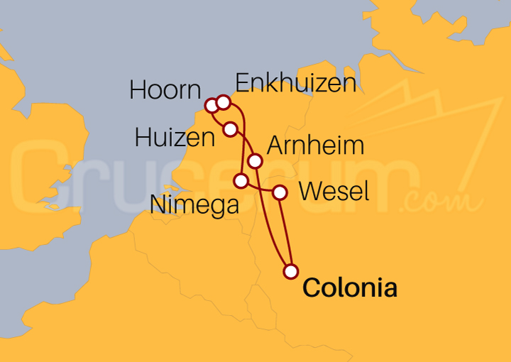Itinerario Crucero Vivencias del Rin