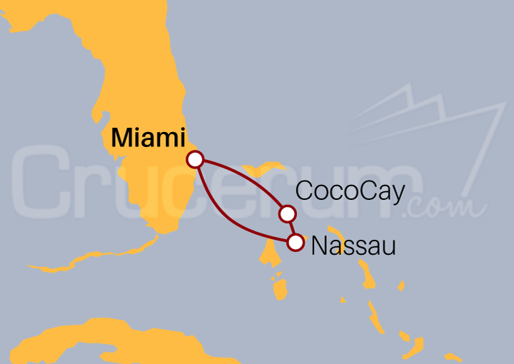 Itinerario Crucero Las Bahamas 2024